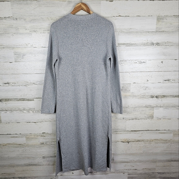 If It Were Me Cotton Cardigan Large Gray Coatigan Lingline Duster Quiet Luxury - Picture 3 of 13